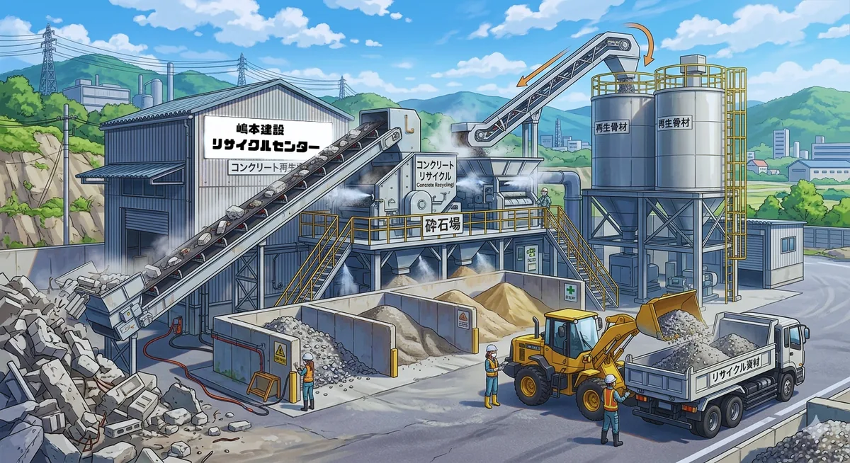 コンクリートがれきの破砕・再生施設